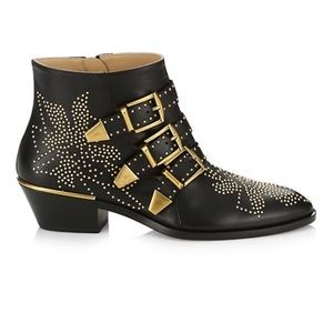 Susanna Studded Leather Ankle Boots